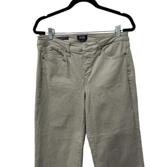 NYDJ Not Your Daughters Jeans Teresa Wide Leg Bamboo green jeans size 8 - Picture 6 of 9
